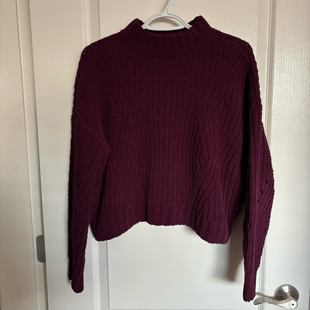 Hollister Maroon Turtleneck Sweater